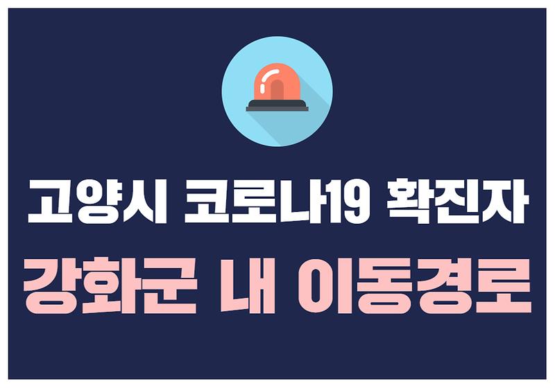 고양시 확진자 강화군 내 이동경로  사진